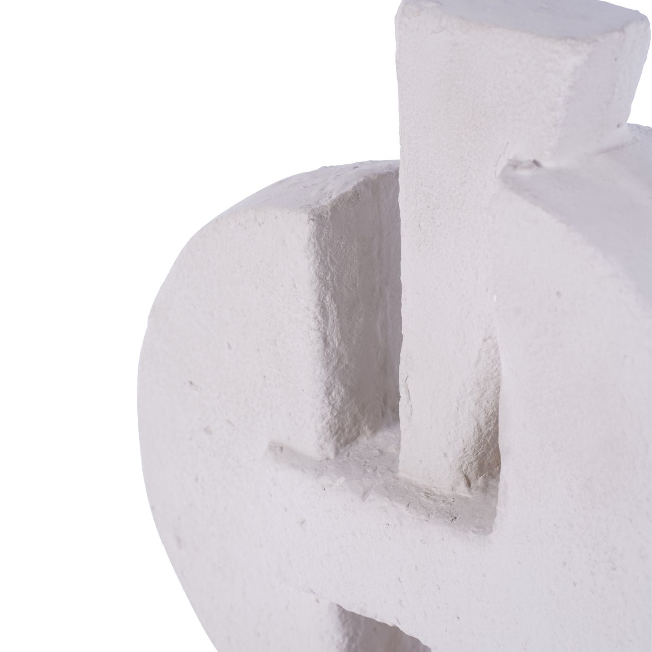 Oceania White Ecomix Sculpture on Wooden Base Small